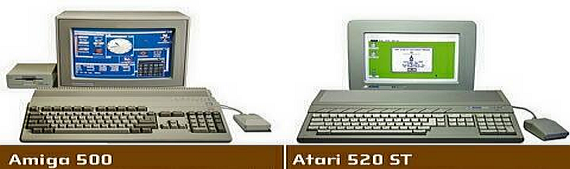 AMIGA 500 y ATARI 520 ST Atari Vs Amiga