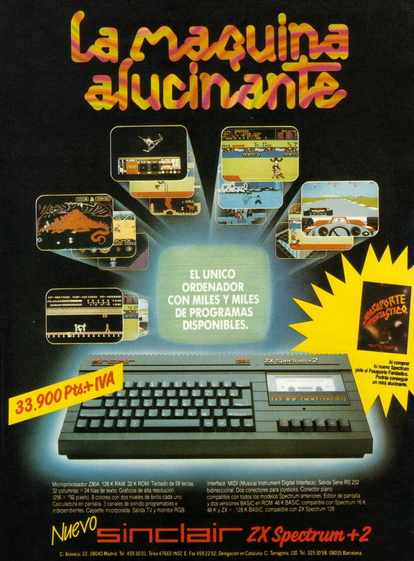 Anuncio en PRENSA del Nuevo ZX SPECTRUM +2 Anuncio del ZX SPECTRUM +2