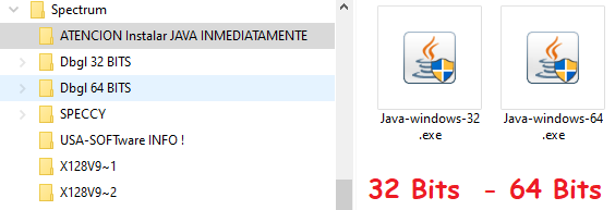 Es IMPORTANTE instalar la version de JAVA 32 o 64 Bits Configuracion 4