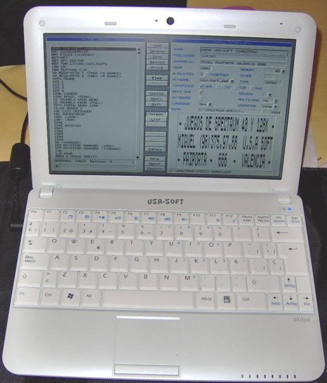 Mi Portatil de 10 Pulgadas con mi MENU De 20.000 ROMS 20000 ROMS en mi PORTATIL
